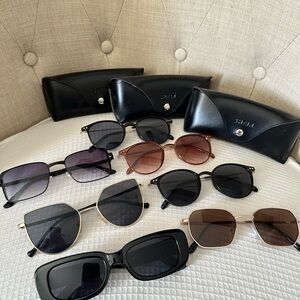SHEIN Women's Sunglasses Collection - Black, Brown, Gold